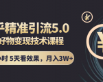 知乎精准引流5.0+知乎好物变现技术课程:每天1-2小时5天看效果,月入3W+-学习资源库