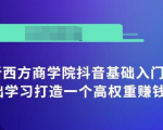 抖音基础入门班：小白0基础学习打造一个高权重赚钱的抖音号-学习资源库