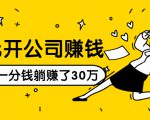 0元开公司赚钱，不花一分钱几天躺赚了30多万，详细操作流程！-学习资源库