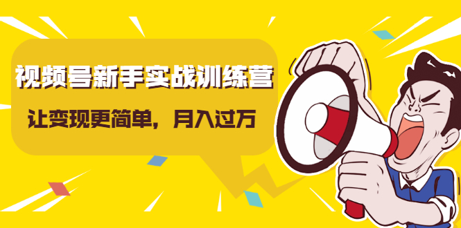 视频号新手实战训练营，让变现更简单，玩赚视频号，轻松月入过万-学习资源库