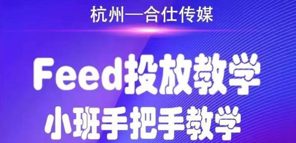 合仕传媒Feed投放教学，手把手教学，开车烧钱必须自己会-学习资源库