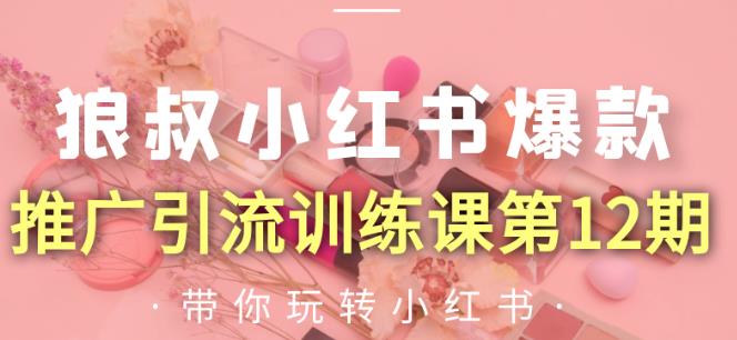 狼叔小红书爆款推广引流训练课第12期，手把手带你玩转小红书-学习资源库
