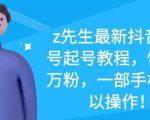 z先生最新抖音美女号起号教程,快速十万粉,一部手机就可以操作-学习资源库