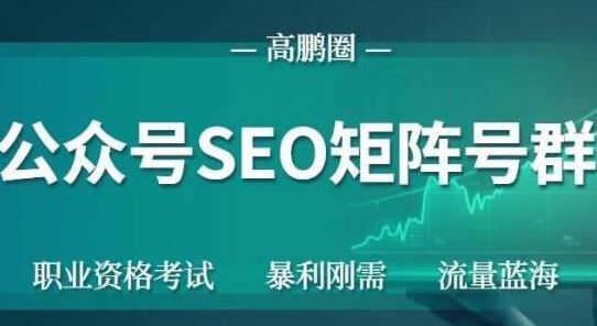 高鹏圈公众号SEO矩阵号群，实操20天纯收益25000+，普通人都能做-学习资源库