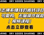 强子日志佛系赚钱的搬砖项目,需求大,可复购,无脑操作就能收钱-学习资源库