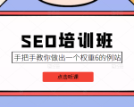 SEO培训班课程，手把手教你做出一个权重6的例站，价值8000元-学习资源库