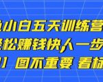 卓让闲鱼小白五天训练营,每天一小时,轻松赚钱快人一步-学习资源库