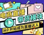 大鹏·电商直播带货课,系统学习直播带货各环节技巧和套路-学习资源库
