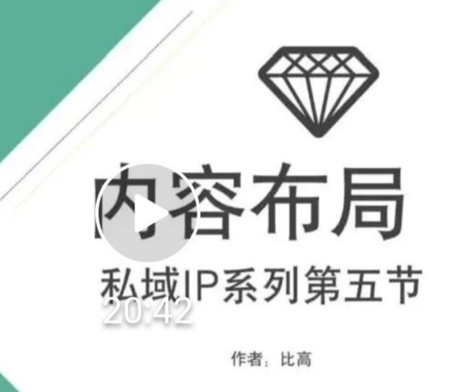 比高私域IP流量变现视频课，6个月10W粉，2235付费会员【完结】-学习资源库