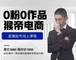 猴帝电商直播起号课,零粉零作品开播底层逻辑,直播五天打爆广场流量-学习资源库