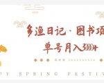 多渔日记·图书项目,无货源图书模式,纯搬运,单号月入4000+-学习资源库