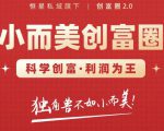 肖厂长创富圈2.0之【小而美创富圈】,108招科学创富底层逻辑,让你少采坑涨利润-学习资源库