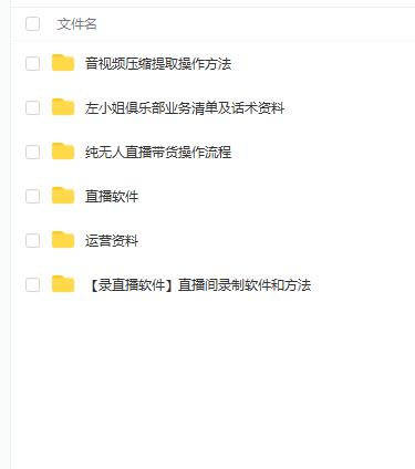 左小姐-直播带货俱乐部十三行、无人直播，全套教程附：工具、文档、话术资料-学习资源库