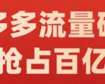 阿杰·拼多多流量破局:如何打黑标,爆款的思路,拼多多流量框架,快速抢占百亿流量-学习资源库