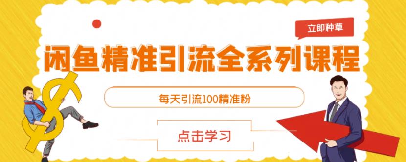闲鱼精准引流全系列课程，每天引流100精准粉【视频课程】-学习资源库