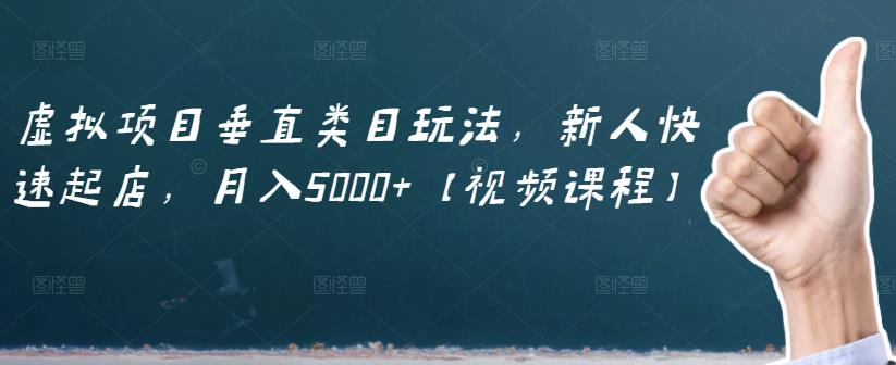 虚拟项目垂直类目玩法，新人快速起店，月入5000+【视频课程】-学习资源库