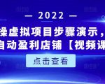 新人实操虚拟项目步骤演示,0基础打造自动盈利店铺【视频课程】-学习资源库