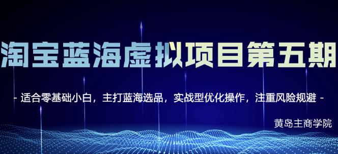 黄岛主淘宝虚拟无货源3.0+4.0+5.0，适合零基础小白，主打蓝海选品，实战型优化操作-学习资源库