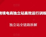跨境电商独立站高效运行训练营,独立站全链路拆解-学习资源库