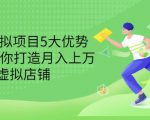 拆解虚拟项目5大优势,0基础教你打造月入上万虚拟店铺(无水印)-学习资源库