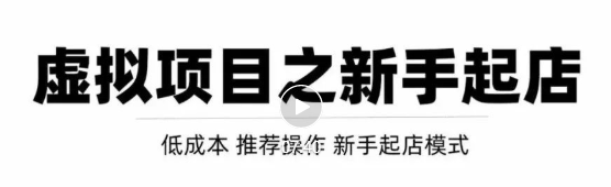 虚拟项目快速起店模式，0成本打造月入几万虚拟店铺！-学习资源库