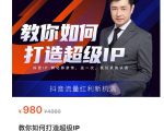 教你如何打造超级IP，抖音流量红利新机遇（价值980元）-学习资源库