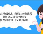 独家精细化影视解说全盘课程，0基础从运营到制作，赢在起跑线（全套课程）-学习资源库