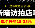 最新暗访拍店信息差项目，单个任务15-35元（不是传统拍店项目）-学习资源库