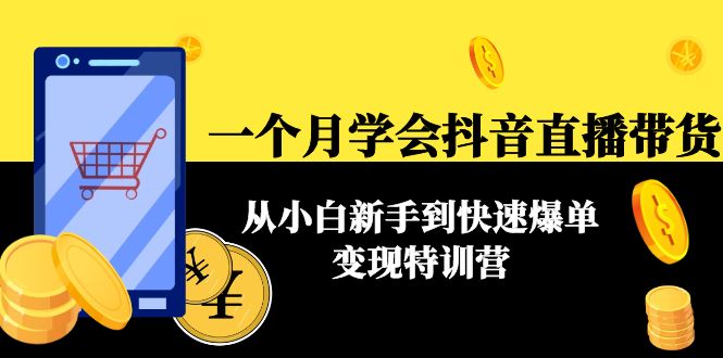 一个月学会抖音直播带货：从小白新手到快速爆单变现特训营(63节课)-学习资源库