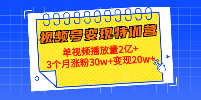 21天视频号变现特训营：单视频播放量2亿+3个月涨粉30w+变现20w+（第14期）-学习资源库