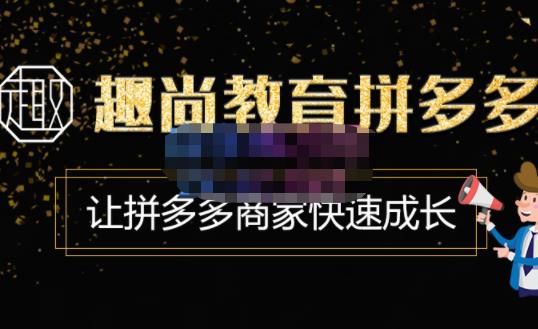 趣尚教育·拼多多运营实操VIP特训营，让拼多多商家快速成长-价值3180元-学习资源库