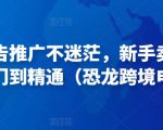 亚马逊广告推广不迷茫，新手卖家产品运营入门到精通（恐龙跨境电商）-学习资源库
