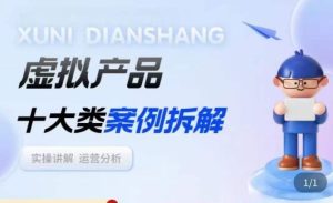 虚拟产品项目拆解课，十大类案例拆解分析运营玩法-学习资源库