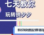 拼多多快速起爆链接思路1.0课程，七天教你玩转拼夕夕，教你快速起爆链接-学习资源库