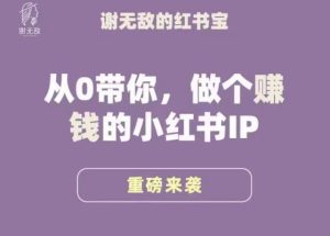 谢无敌·小红书运营大宝典,从0带你做个赚钱的小红书IP-学习资源库