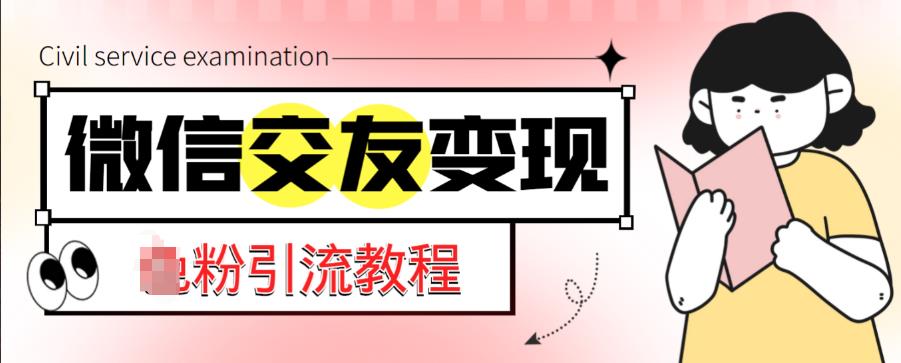 微信交友变现项目，吸引全网LSP男粉精准变现，小白也能轻松上手，日入500+-学习资源库