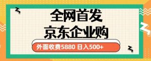 3月最新京东企业购教程，小白可做单人日利润500+撸货项目（仅揭秘）-学习资源库