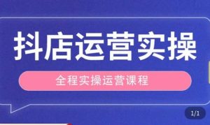 抖店运营全程实操教学课,实体店老板想转型直播带货,想从事直播带货运营,中控,主播行业的小白-学习资源库