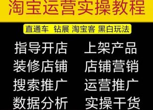 2023淘宝开店教程0基础到高级全套视频网店电商运营培训教学课程-学习资源库