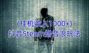 抖音Steam撸音浪玩法，挂机一天收入1000+不露脸 不说话 不封号 社恐人群福音-学习资源库