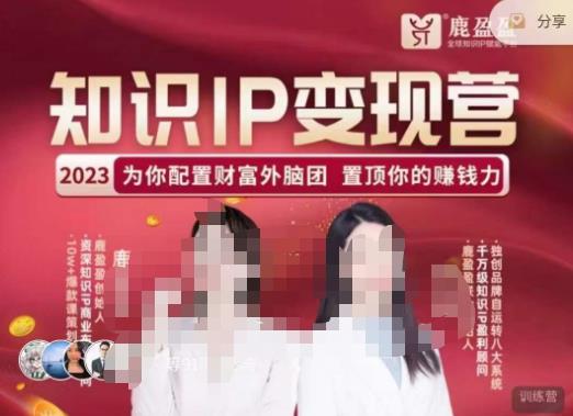 鹿盈盈-知识IP变现实操营，​普通人可复制的知识产品落地实操课，​带你打通知识IP变现底层逻辑-学习资源库