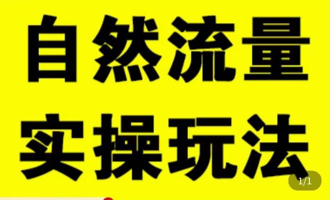 拼多多自然流量天花板，拼多多自然流的实操玩法，自然流量是怎么来的，如何开车带来自然流等知识-学习资源库