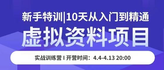 虚拟资料项目新手特训，10天从入门到精通，保姆级实操教学-学习资源库