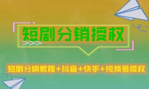 短剧分销授权,收益稳定,门槛低(视频号,抖音,快手)-学习资源库