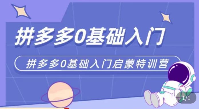 六一电商·拼多多运营0-1实操特训营，拼多多从基础到进阶的可实操玩法-学习资源库
