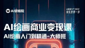 AI绘画商业研修班训练营,从入门到精通,熟练使用AI工具到将AI绘画技术应用到各类商业场景的变现课-学习资源库