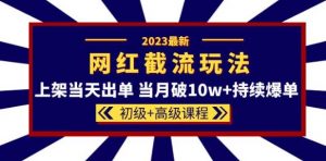 2023网红·同款截流玩法【初级+高级课程】上架当天出单当月破10w+持续爆单-学习资源库