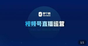 那个腾·视频号直播运营，​视频号直播推流逻辑/流量渠道解析/直播起号攻略/直播实操技巧-学习资源库