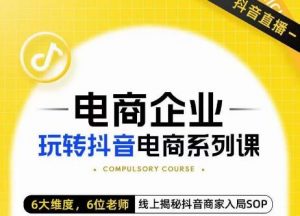 玺承·电商企业玩转抖音电商系列课,6大维度,6位老师,线上揭秘抖音商家入局SOP-学习资源库