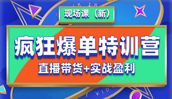 抖音短视频疯狂爆单特训营现场课（新）直播带货+实战案例-学习资源库